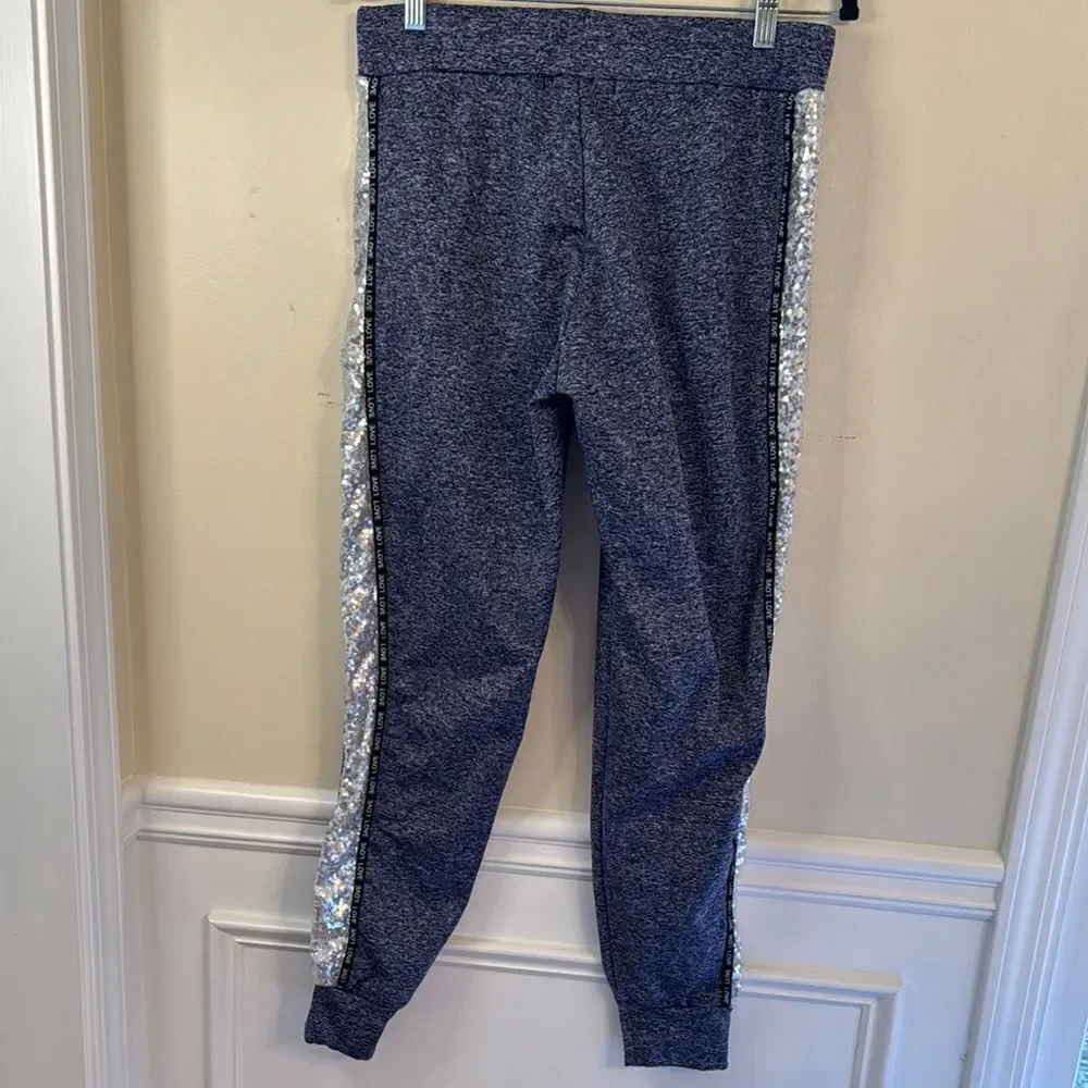 AQ-Sport Sequinned Blue Hoodie and Jogger Set